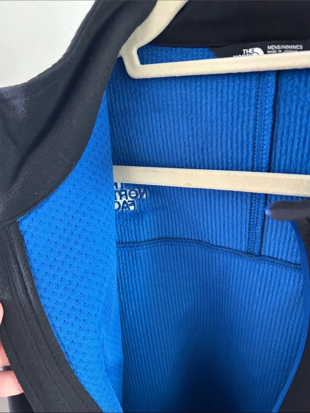 The North Face Black Jacket with Blue Accents